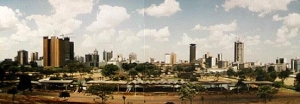 Nairobi skyline as viewed from Uhuru Park