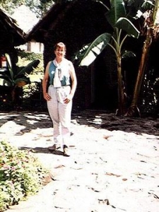 Liza at Mountain Village, our lodge outside Arusha