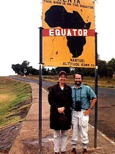 Liza and Robert at the equator!