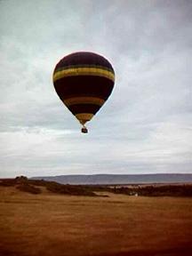 View of another balloon from the air