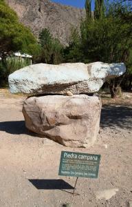 A "bell" stone, botanic garden, Tilcara