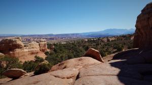 View from the trail through Broken Arch