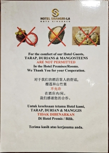 Strict rules about stinky fruit in Kota Kinabalu