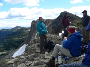 Lunch break in a rocky nook