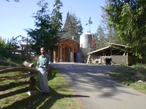 Robert at the Salt Spring Island Cheese Farm