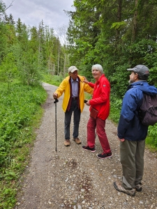 Hans, Lisa, and Robert on the trail