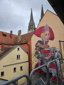 View from our hotel room, Regensburg