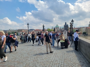 Liza on the bridge, too