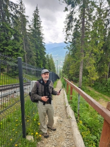 Robert listening for birds