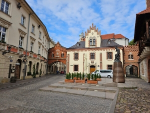 Square outside our hotel, Krakow