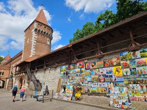 Art gallery inside the city walls, Krakow