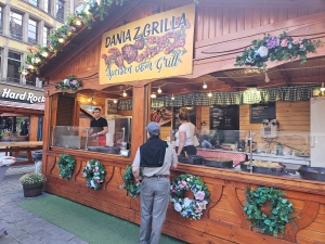 Festive food market in the Rynek, Wrocław