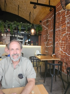 At a Georgian restaurant U Gruzina under the railroad tracks, Wrocław