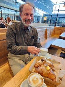 Early breakfast at Brandenburg airport, Berlin
