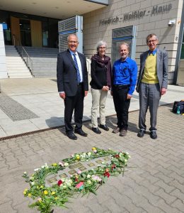 Wolfgang, Liza, and Robert with Prof Armin Hoeland, Magdeburg