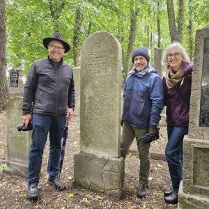 With Sławek in Mikołów at a Weissler grave