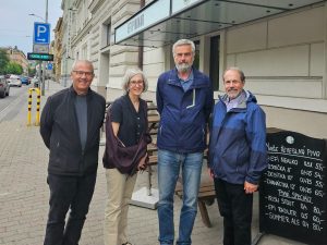With historian Jaroslav Klenovský in Brno