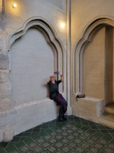 Liza at work, Špilberk Castle, Brno