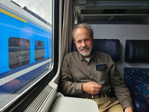 On the train to Budapest