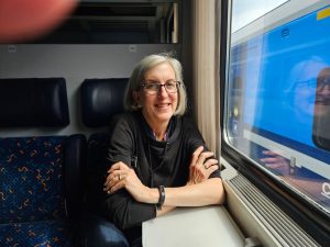 On the train to Budapest