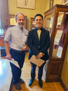 Robert with pianist Adrien Ramos, Budapest