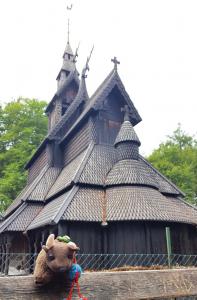 Fantoft Stave Church, outside Bergen, Norway