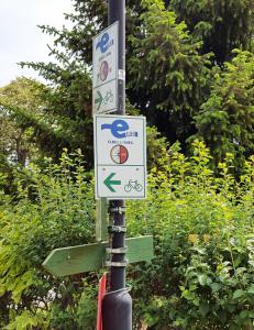 Typical bike path signage