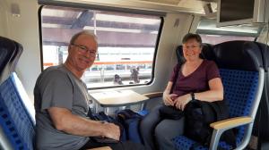 Tom and Diane en route to Berlin