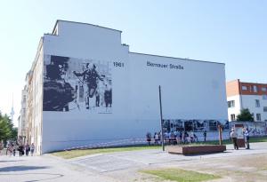 Classic photo of escaping East German guard