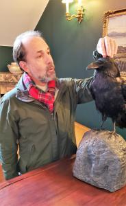 Robert with the guesthouse mascot