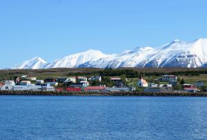 Approaching Hrisey Island
