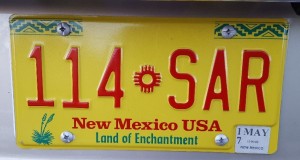 NM...the only state with USA on the plate 