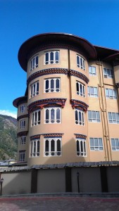 A more modern building in Thimphu   