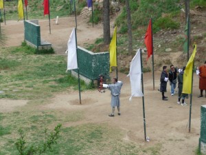 Archery practice in Thimphu   