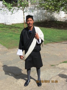Ugyen in his traditional attire   