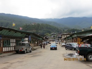 The main drag in Bumthang    