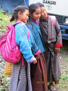 Young girls visited us in camp      