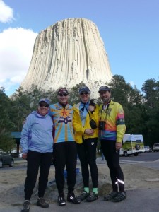 Joanne, Mark, Liza, Robert at Devil's Tower  
