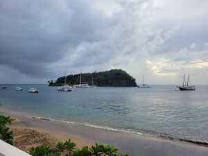 View from the beach - a Grenadine!