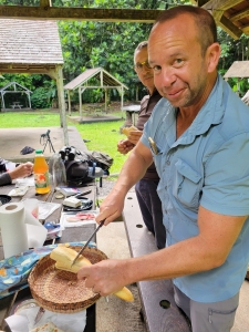 Picnic breakfast in Guadeloupe