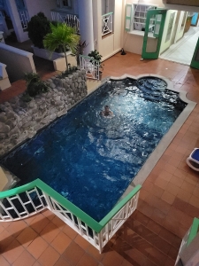 Maggie in the pool