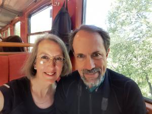 On the Flåmsbana train to Flåm