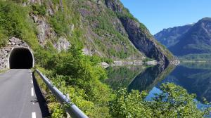 Cycling along the Ulvikfjord