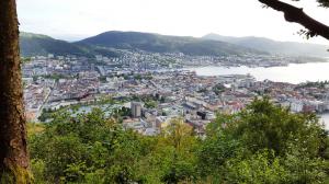 Walking down Mount Fløyen