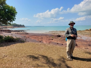 Robert birding the coast