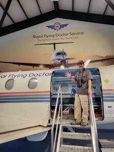 At the Royal Flying Doctor Service (RFDS) exhibit
