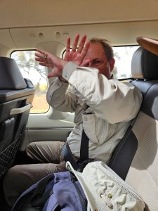 Robert dodging the camera