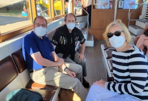 On the water taxi with Rob and Linda, Porto