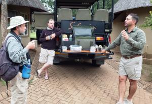 Robert, Vince, and Andrew at Satara