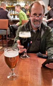 Taking at break at the Bridge of Orchy Hotel